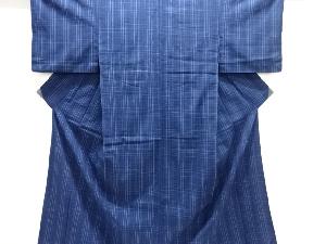 大正ロマン　格子織り出し単衣着物